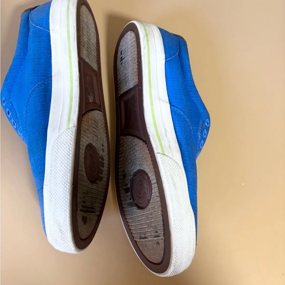 Ralph Lauren Polo blue and green slip on men’s boat shoes 8.5
